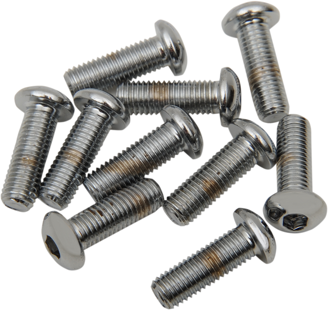 DRAG SPECIALTIES Bolts - Button Head/Replacement - 1/4"-28 x 1" - 10 Pack MPB421 - Cycle City Outdoors