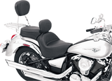 MUSTANG Seat - Vintage - Wide - Touring - With Driver Backrest - One-Piece - Smooth - Black - VN900 79417
