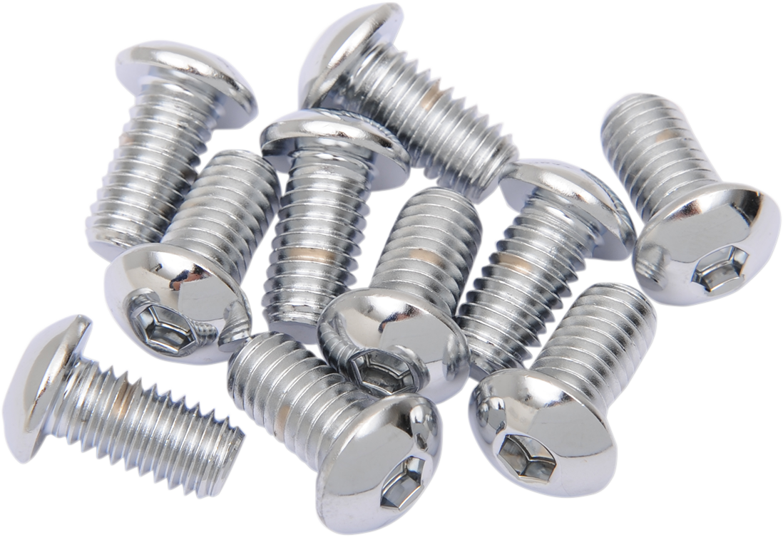 DRAG SPECIALTIES Bolts - Button Head/Replacement - 3/8"-16 x 3/4" - 10 Pack MPB418 - Cycle City Outdoors