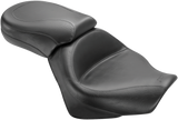 MUSTANG Seat - Vintage - Wide - Touring - Without Driver Backrest - Two-Piece - Smooth - Black 76161