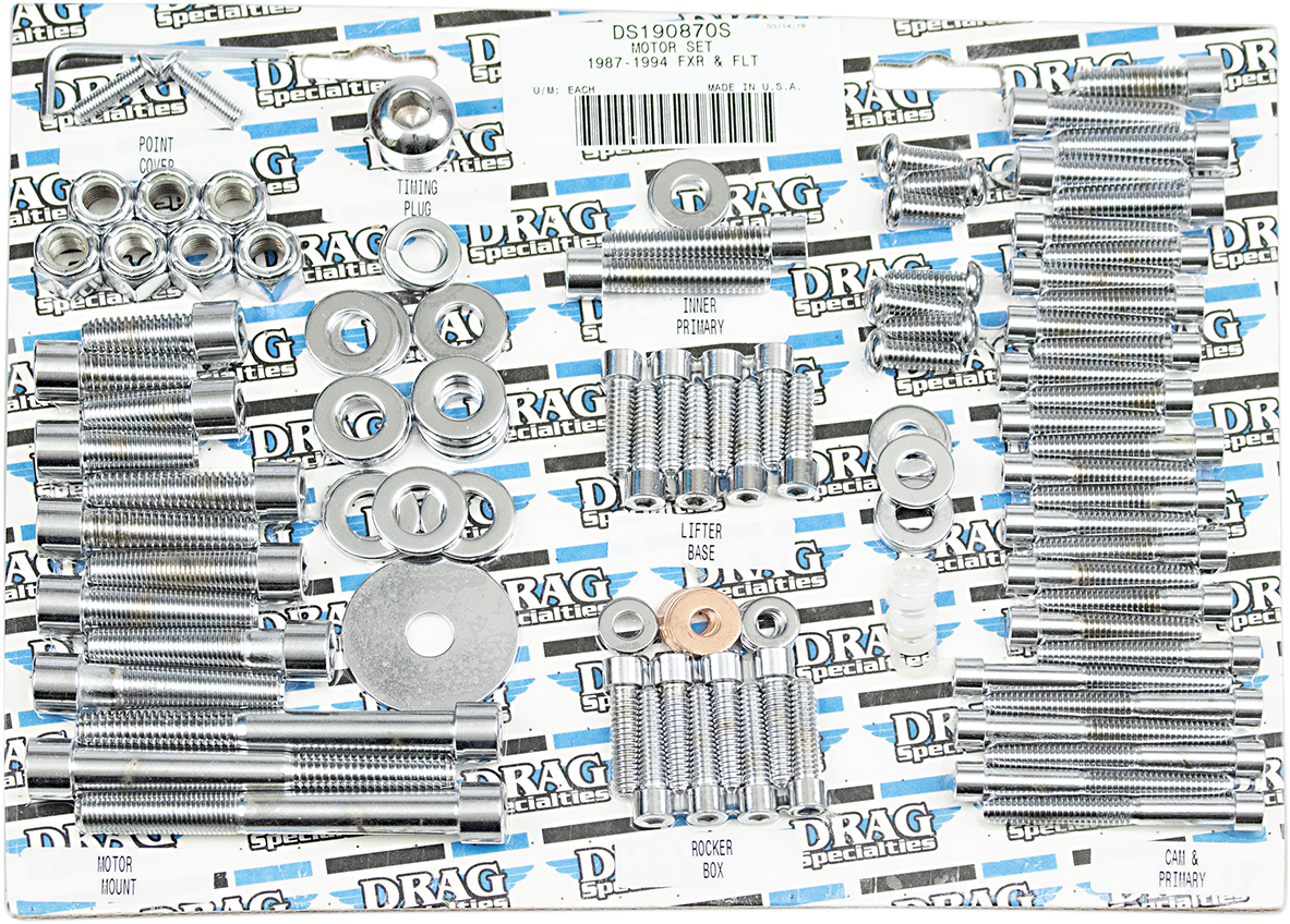 DRAG SPECIALTIES Bolt Kit - Motor - Smooth MK108S - Cycle City Outdoors