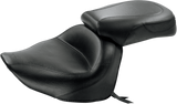 MUSTANG Seat - Vintage - Wide - Touring - Without Driver Backrest - Two-Piece - Smooth - Black - Raider 76261