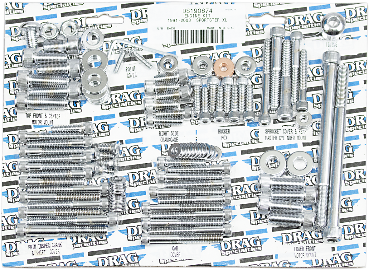 DRAG SPECIALTIES Bolt Kit - Motor - Socket-Head - XL MK244 - Cycle City Outdoors