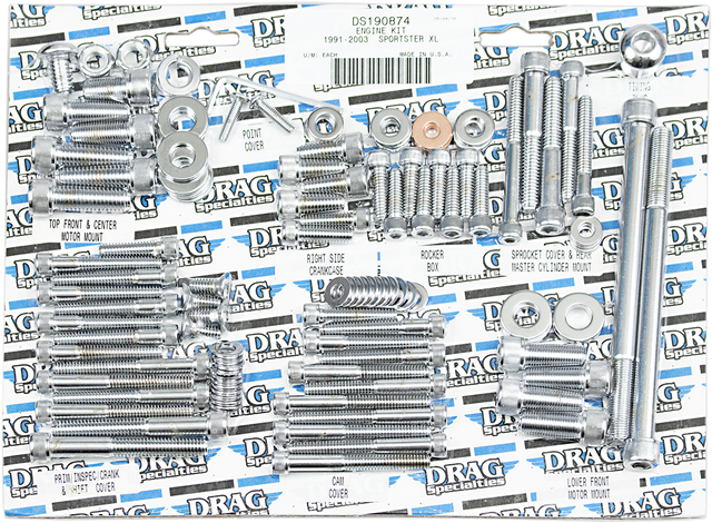 DRAG SPECIALTIES Bolt Kit - Motor - Socket-Head - XL MK244 - Cycle City Outdoors