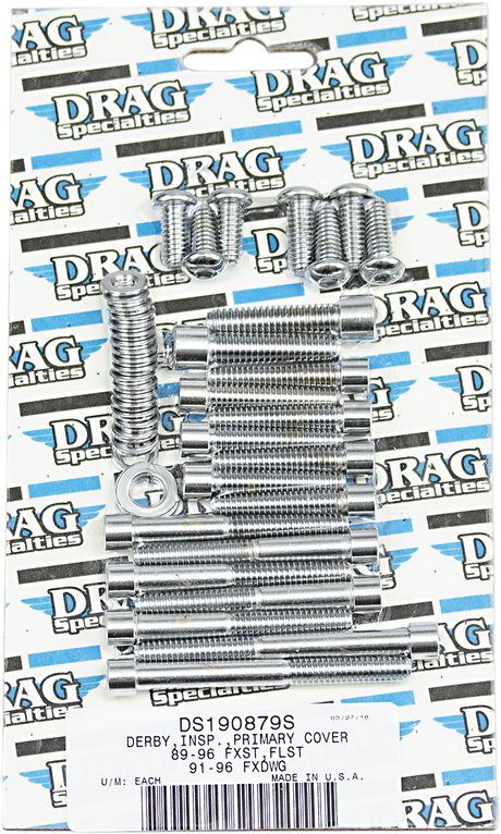 DRAG SPECIALTIES Bolt Set - Inner/Outer Primary/Inspection/Derby Cover - Smooth - Softail/Dyna MK266S