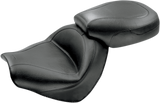 MUSTANG Seat - Vintage - Wide - Touring - Without Driver Backrest - Two-Piece - Smooth - Black 76191