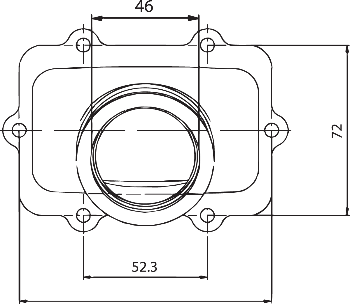 KIMPEX Carburetor Mounting Flange - Ski-Doo 104585