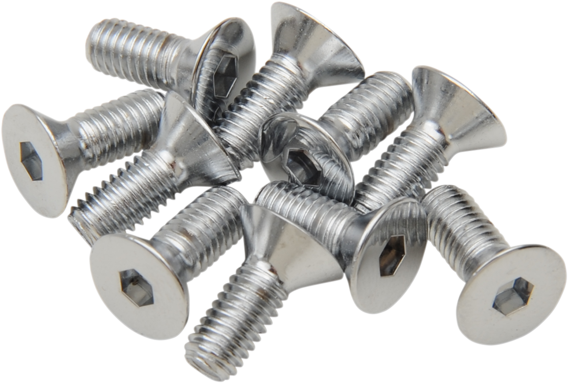 DRAG SPECIALTIES Bolts - Flat-Head - Chrome - 10-32 x 3/4" MPB573 - Cycle City Outdoors