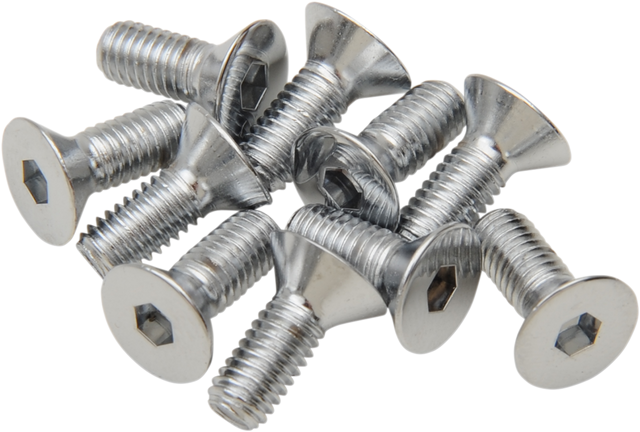 DRAG SPECIALTIES Bolts - Flat-Head - Chrome - 10-32 x 3/4" MPB573 - Cycle City Outdoors