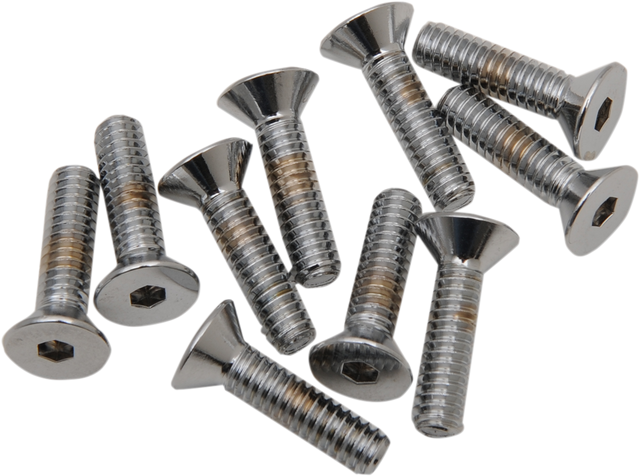 DRAG SPECIALTIES Bolts - Flat-Head - Chrome - 1/4"-20 x 1-1/4" MPB368 - Cycle City Outdoors