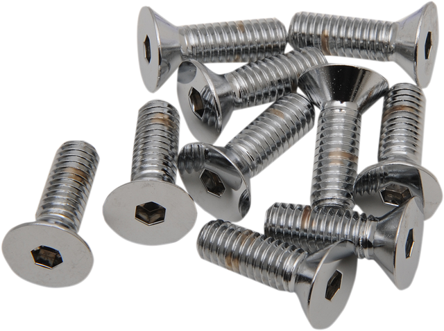 DRAG SPECIALTIES Bolts - Flat-Head - Chrome - 5/16"-18 x 3/4" MPB578 - Cycle City Outdoors