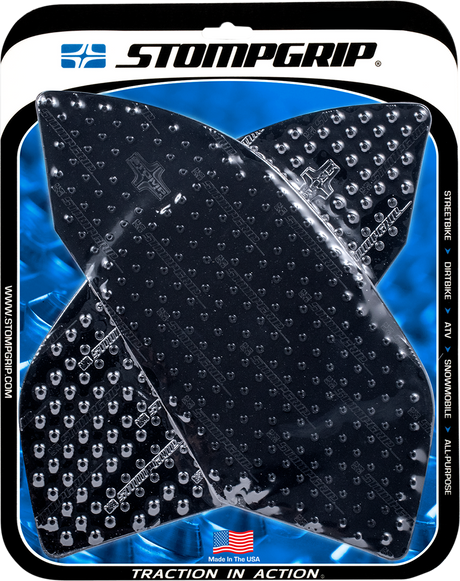 STOMPGRIP 55-10-0075B Tank Grips - Volcano - Black - Aprilia - RSV4/Tuono '10-'20 | Street