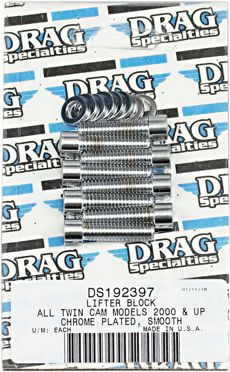 DRAG SPECIALTIES Bolt Kit - Lifter - Socket-Head - Smooth - Twin Cam MK378S - Cycle City Outdoors