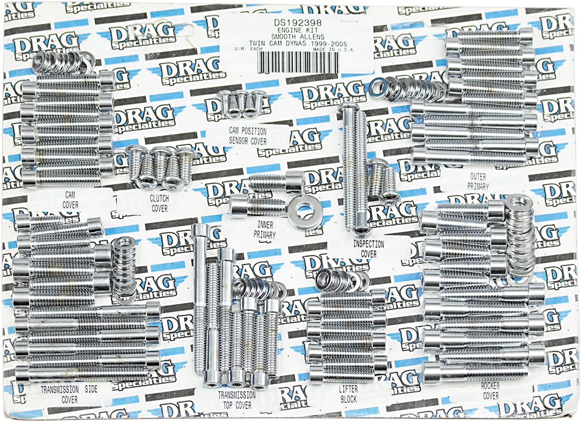 DRAG SPECIALTIES Bolt Kit - Engine - Socket-Head - Smooth - Twin Cam MK371S - Cycle City Outdoors