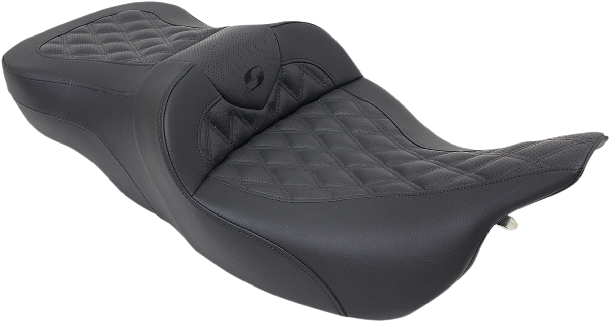 SADDLEMEN Roadsofa* Seat - Full Lattice Stitch - FLT/FLH '97-'07 - Part Number 897-07-182