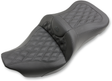 SADDLEMEN Extended Reach Roadsofa™ Seat - Lattice Stitched - without Backrest - FL '08-'24 808-07B-184