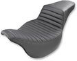 SADDLEMEN Step-Up Seat - Front Tuck-n-Roll - Black - FL '08-'24 808-07B-171