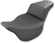 SADDLEMEN Step-Up Seat - Rear Lattice Stitch - Black - FL '08-'24 808-07B-173