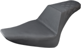 SADDLEMEN Step-Up Seat - Rear Lattice Stitch - Black - FLS 812-26-173