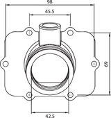 KIMPEX Carburetor Mounting Flange - Ski-Doo 301723
