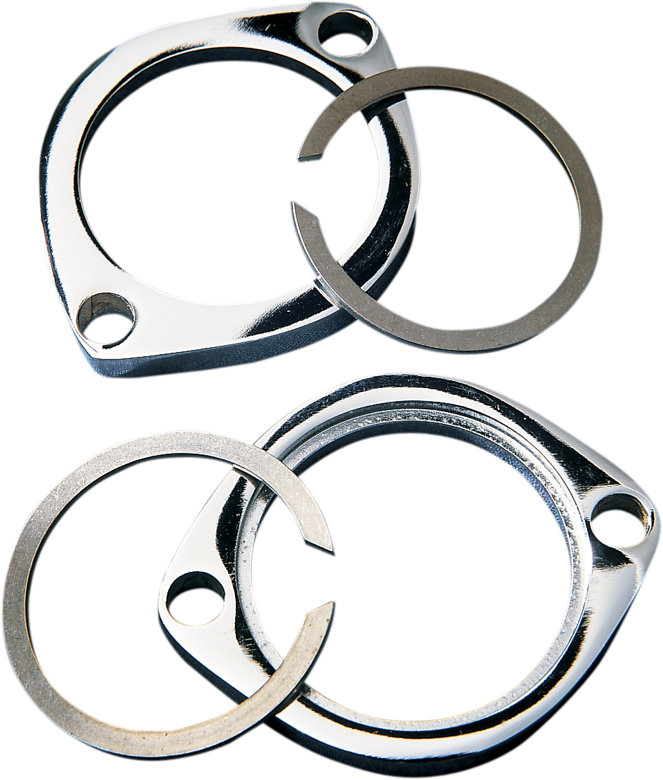 DRAG SPECIALTIES Exhaust Flange Kit - Chrome 74545