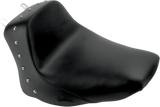 SADDLEMEN Heels Down Solo Seat - Without Backrest - Studded - Black - FLSTC 806-15-0011