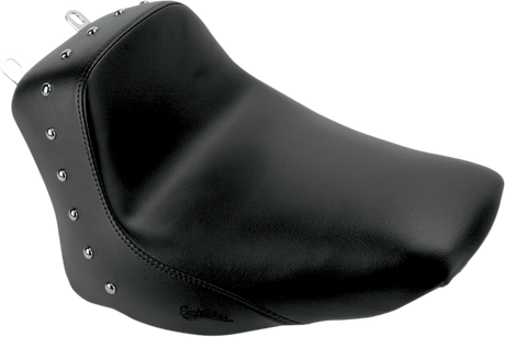 SADDLEMEN Heels Down Solo Seat - Without Backrest - Studded - Black - FLSTC 806-15-0011