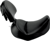 SADDLEMEN Heels Down Solo Seat - With Backrest - Plain - Black - FLSTC 806-15-0041