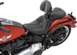 SADDLEMEN Dominator Solo Seat - w/o Backrest - Black w/ Gray Stitching - FL/FX '06-'17 806-12-0042