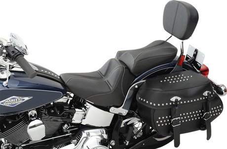 SADDLEMEN Dominator Pillion Pad - Standard Reach - Black w/ Gray Stitching - FLSTC '06-'17 806-23-0162