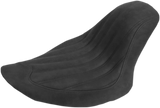 SADDLEMEN Knuckle Solo Seat - Ribbed - Black - FL/FX '06-'17 806-12-0023