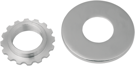 DRAG SPECIALTIES Steering Stem Bearing Adjusting Nut with Dust Cover - Chrome 23-0326-BC102 - Cycle City Outdoors