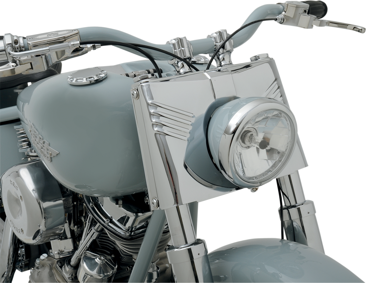 DRAG SPECIALTIES 3-Piece Fork Tins - Chrome - Ribbed - '86-'17 FLST 74156 - Cycle City Outdoors