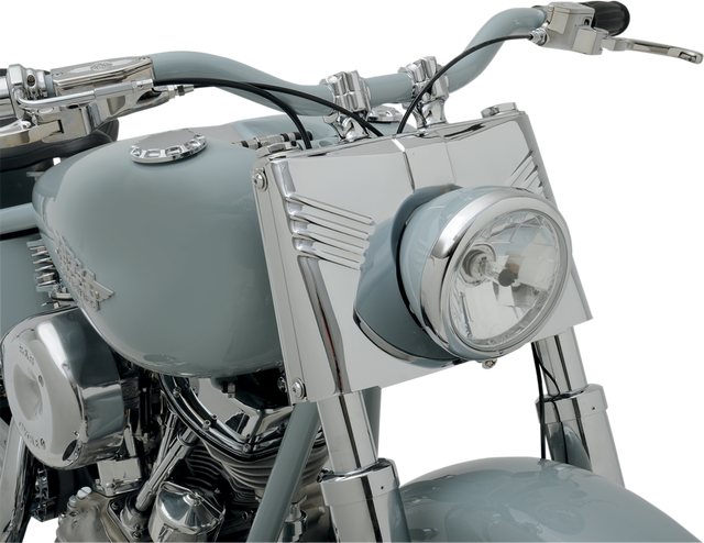 DRAG SPECIALTIES 3-Piece Fork Tins - Chrome - Ribbed - '86-'17 FLST 74156 - Cycle City Outdoors