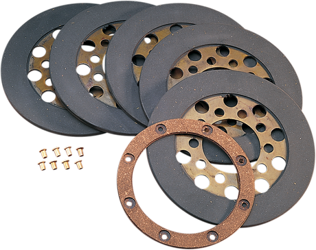 DRAG SPECIALTIES Clutch Plate Kit - '68-E'84 Shovelhead 17-0010A-BOX - Cycle City Outdoors
