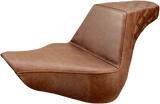 SADDLEMEN Step-Up Seat - Rear Lattice Stitch - Brown - FL/FX '18-'23 818-27-173BR
