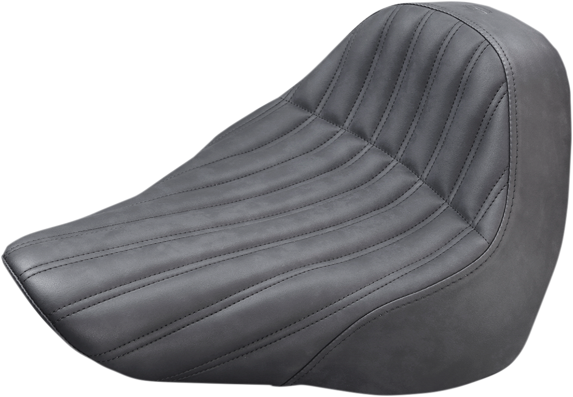 SADDLEMEN Knuckle Solo Seat - Ribbed - Black - FL/FX '18-'23 - Part 818-27-0023