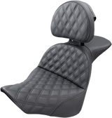 SADDLEMEN Explorer Seat - Lattice Stitched - Backrest - FL/FX '18-'24 818-27-030LS