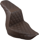 SADDLEMEN Step-Up Seat - Full Lattice Stitch - Brown 818-29-175BR