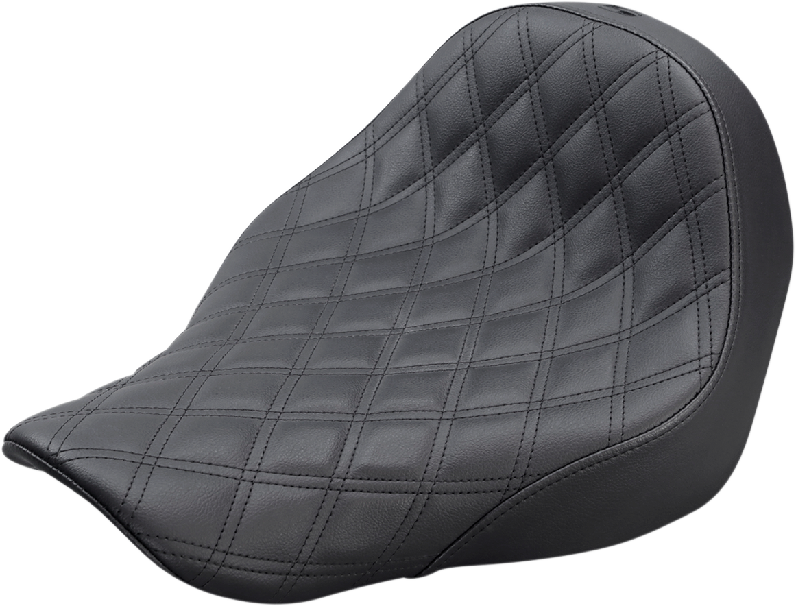 SADDLEMEN Renegade Solo Seat - Lattice Stitched - Black - FL/FX '18-'20 - Part No. 818-29-002LS