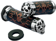 DRAG SPECIALTIES Grips - Skull Grips - Plain Eyes - Chrome 74693B - Cycle City Outdoors