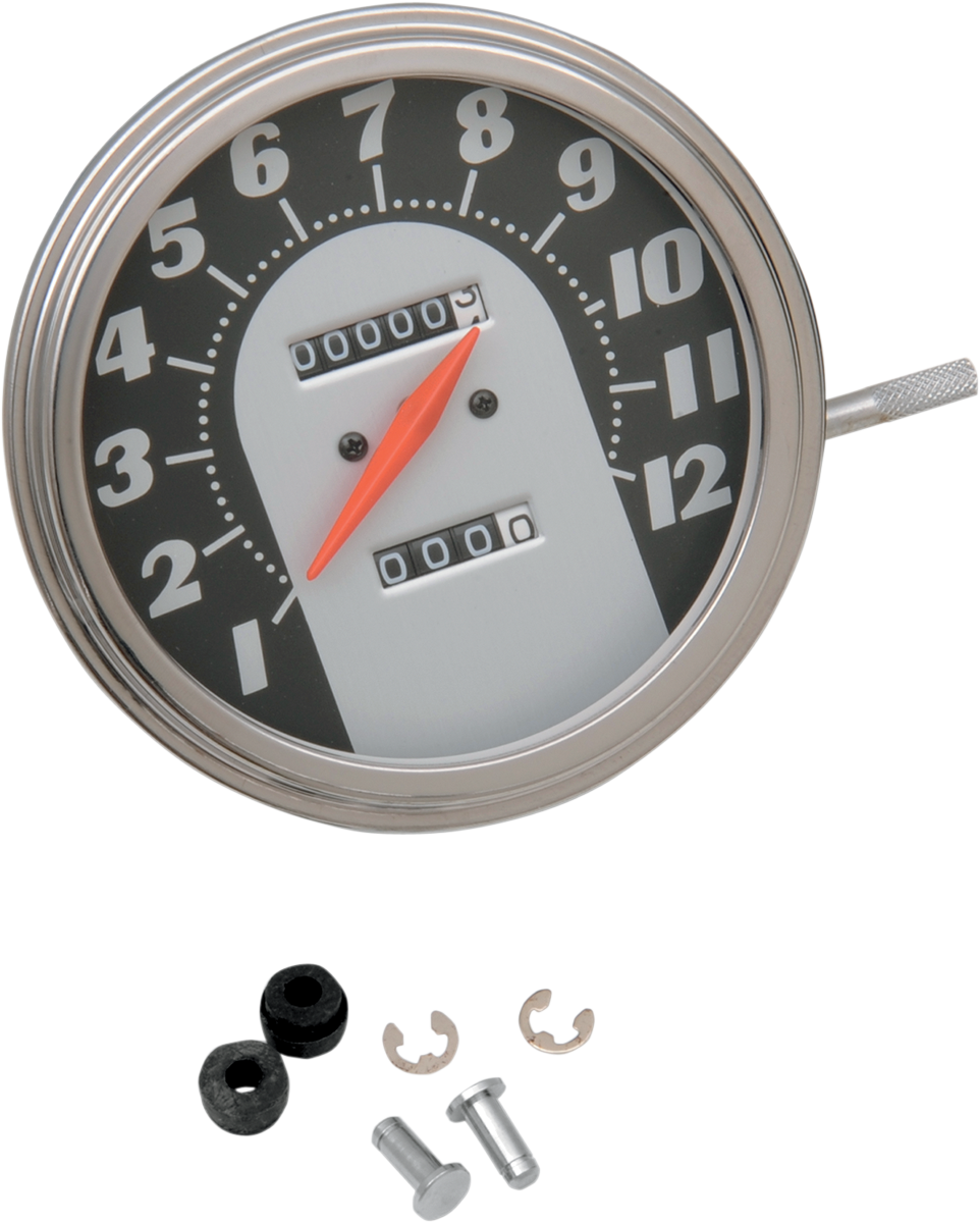 DRAG SPECIALTIES 5" MPH FL-Style 2:1 Speedometer - '62-'67 Black Face 72767M - Cycle City Outdoors