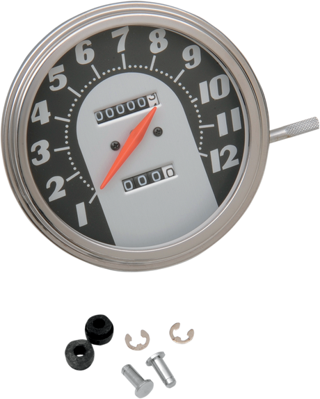DRAG SPECIALTIES 5" MPH FL-Style 2:1 Speedometer - '62-'67 Black Face 72767M - Cycle City Outdoors