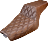 SADDLEMEN Step-Up Seat - Front Lattice Stitch - Brown - XL 807-11-172BR