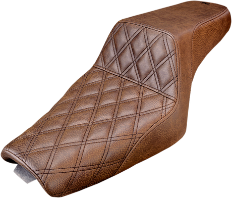 SADDLEMEN Step-Up Seat - Front Lattice Stitch - Brown - XL 807-11-172BR