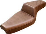 SADDLEMEN Step-Up Seat - Rear Lattice Stitch - Brown - XL 807-03-173BR