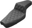 SADDLEMEN Step-Up Seat - Full Lattice Stitch - Black - XL 879-03-175