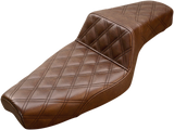 SADDLEMEN Step-Up Seat - Full Lattice Stitch - Brown - XL 879-03-175BR