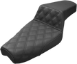 SADDLEMEN Step-Up Seat - Front Lattice Stitch - Black - XL 879-03-172