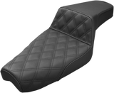 SADDLEMEN Step-Up Seat - Front Lattice Stitch - Black - XL 879-03-172